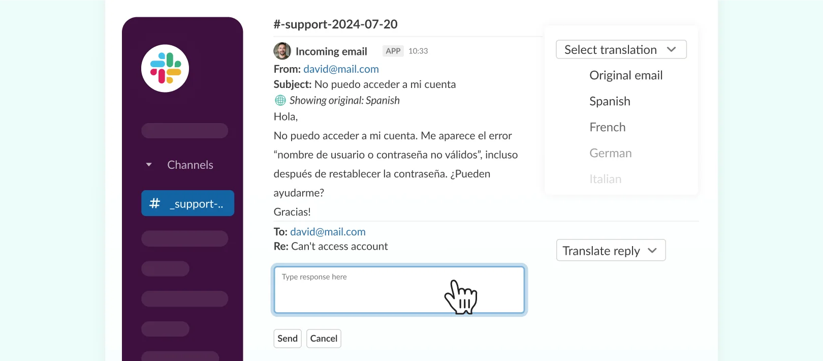 ai for communication email translation