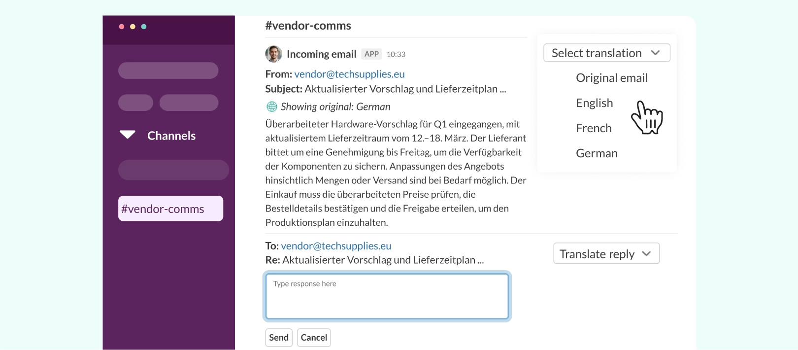 ai email summarization feature in slack