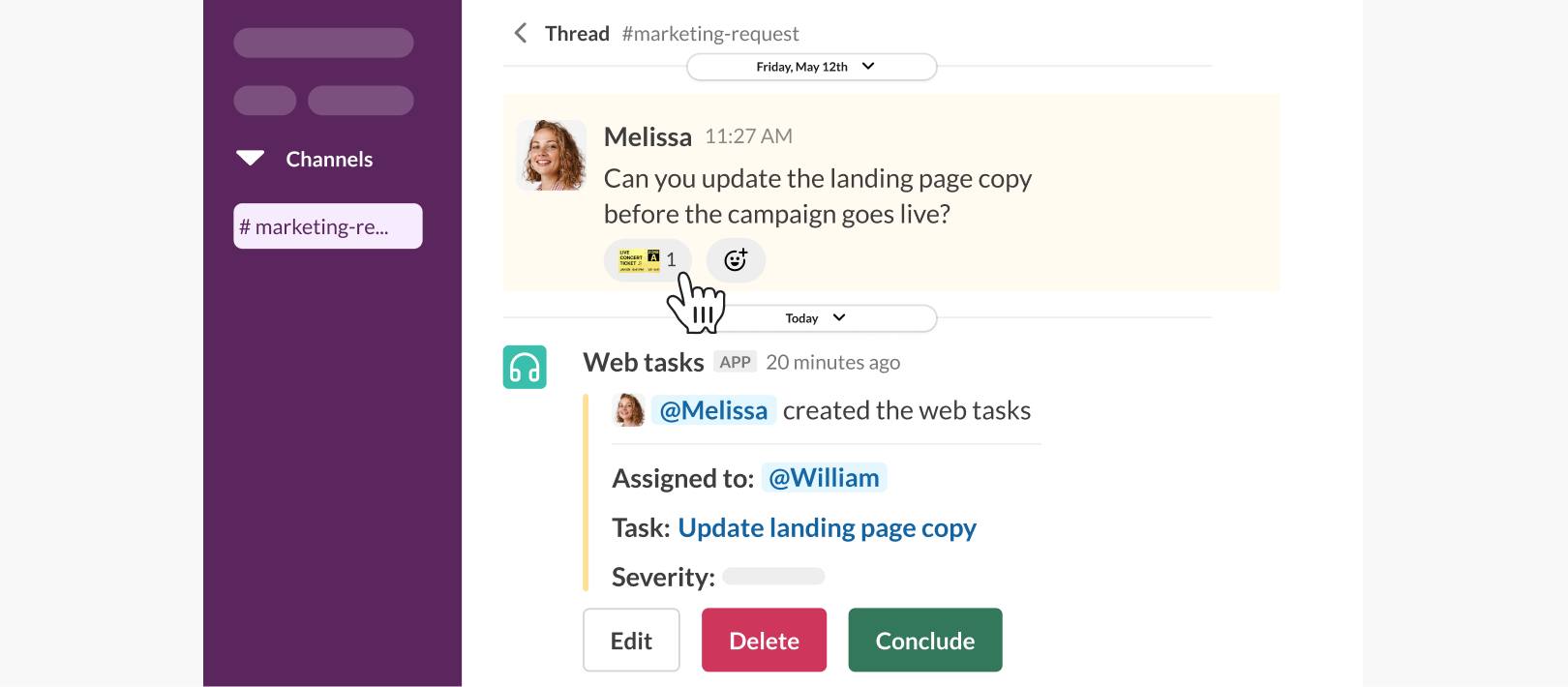 conclude apps thread task management