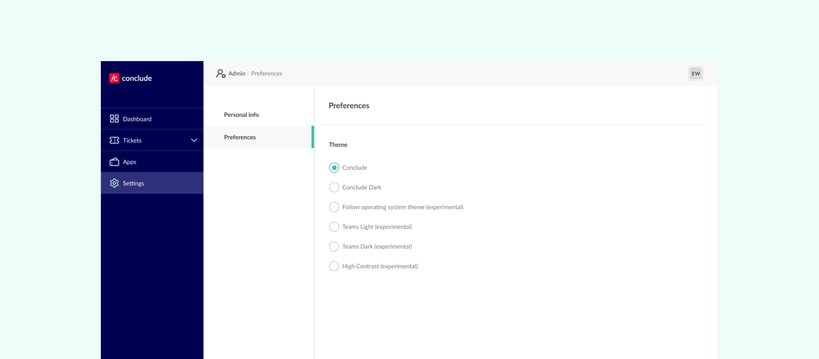 theme settings