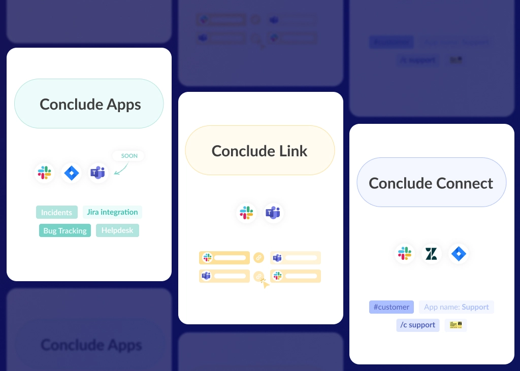 Conclude Solutions for Microsoft Teams, Slack, Zendesk, Jira