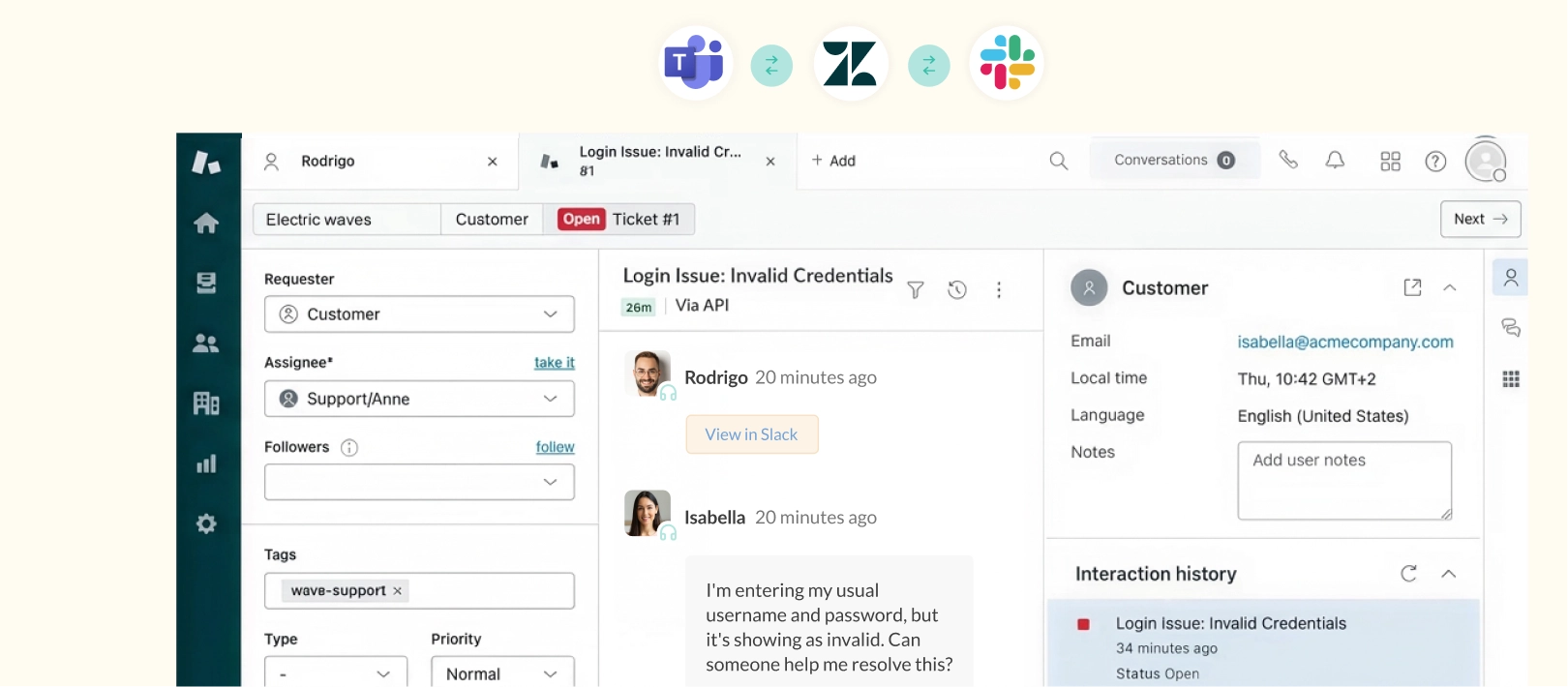 zendesk for microsoft teams