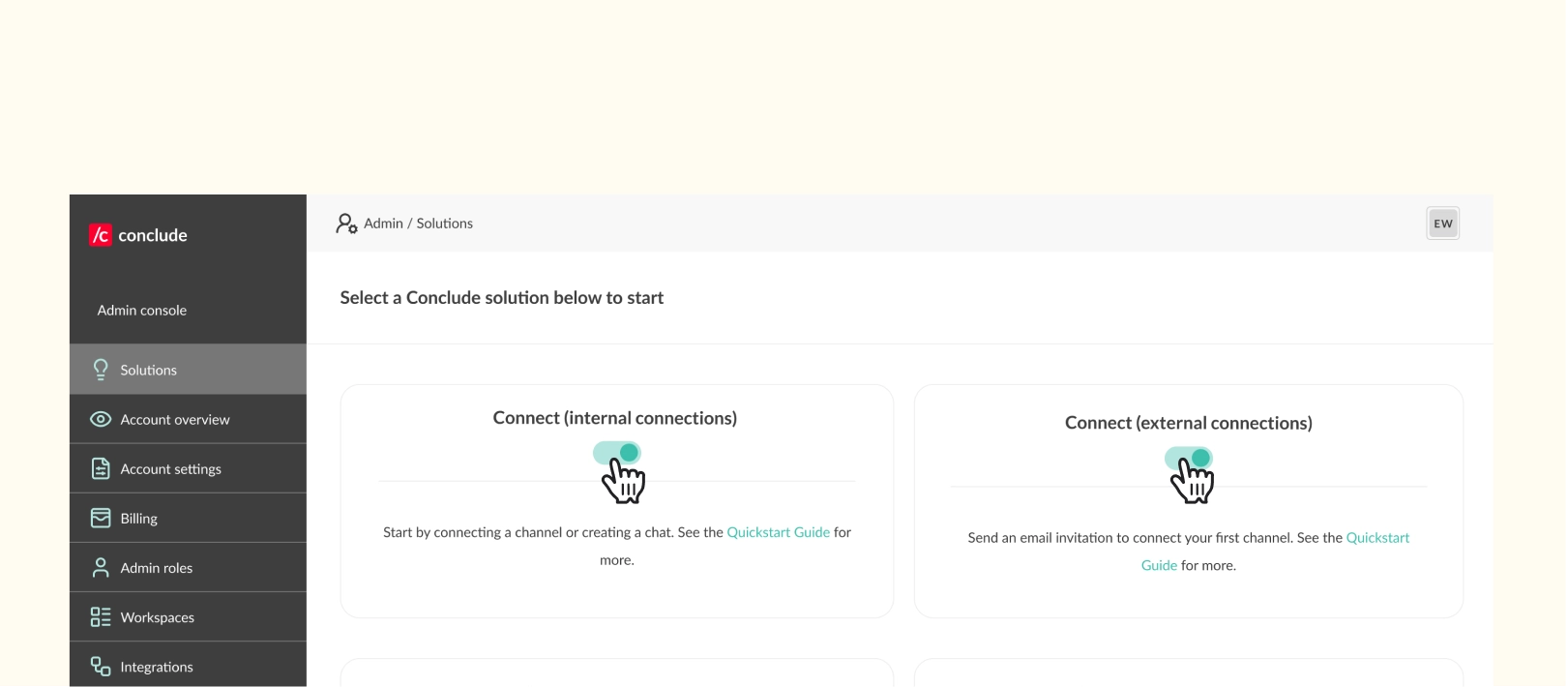 connect slack and teams solutions page