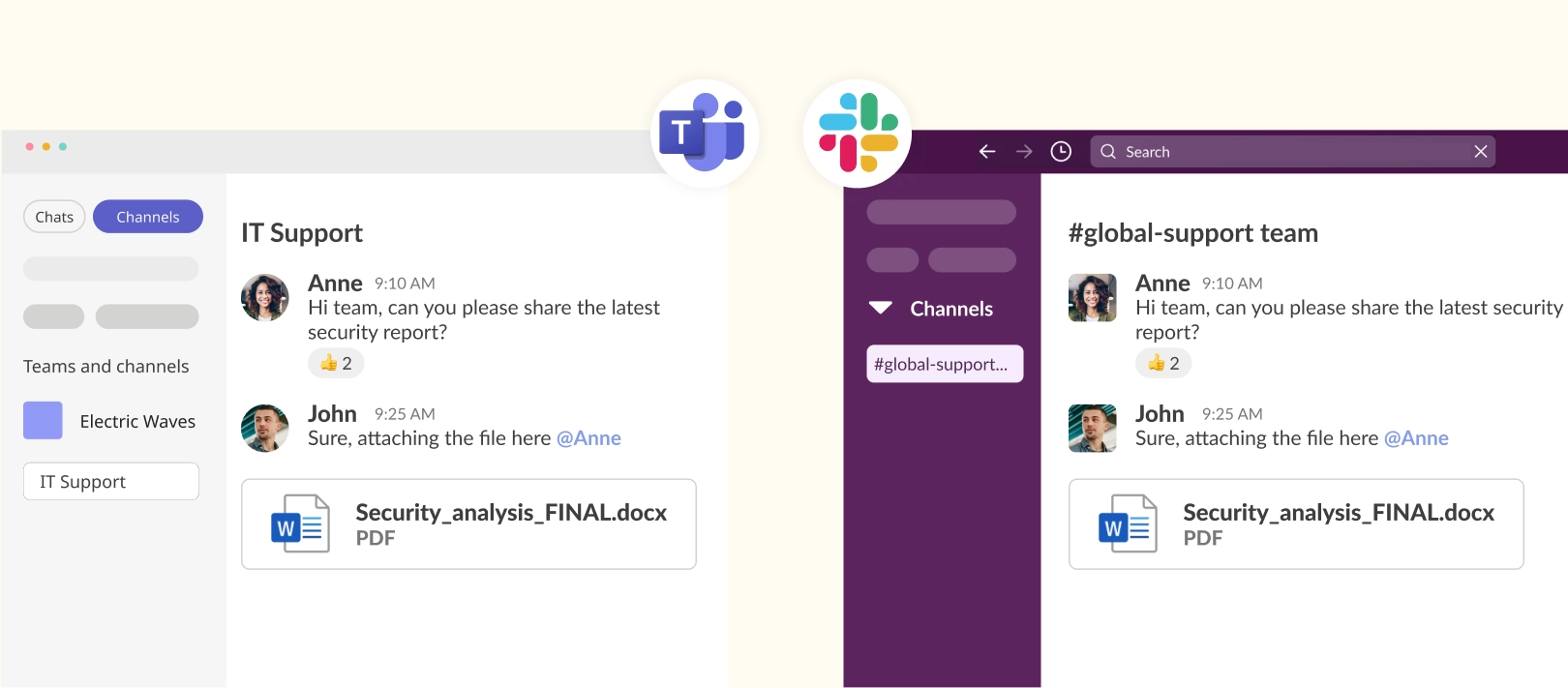 eliminate shadow messaging slack and teams