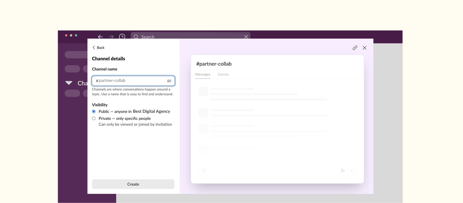 slack connect interface