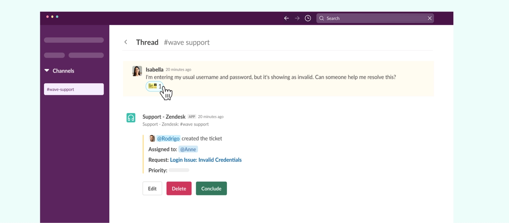 zendesk ticket slack