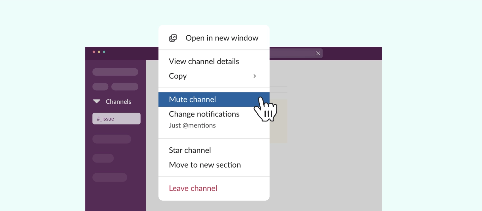 mute a channel in slack
