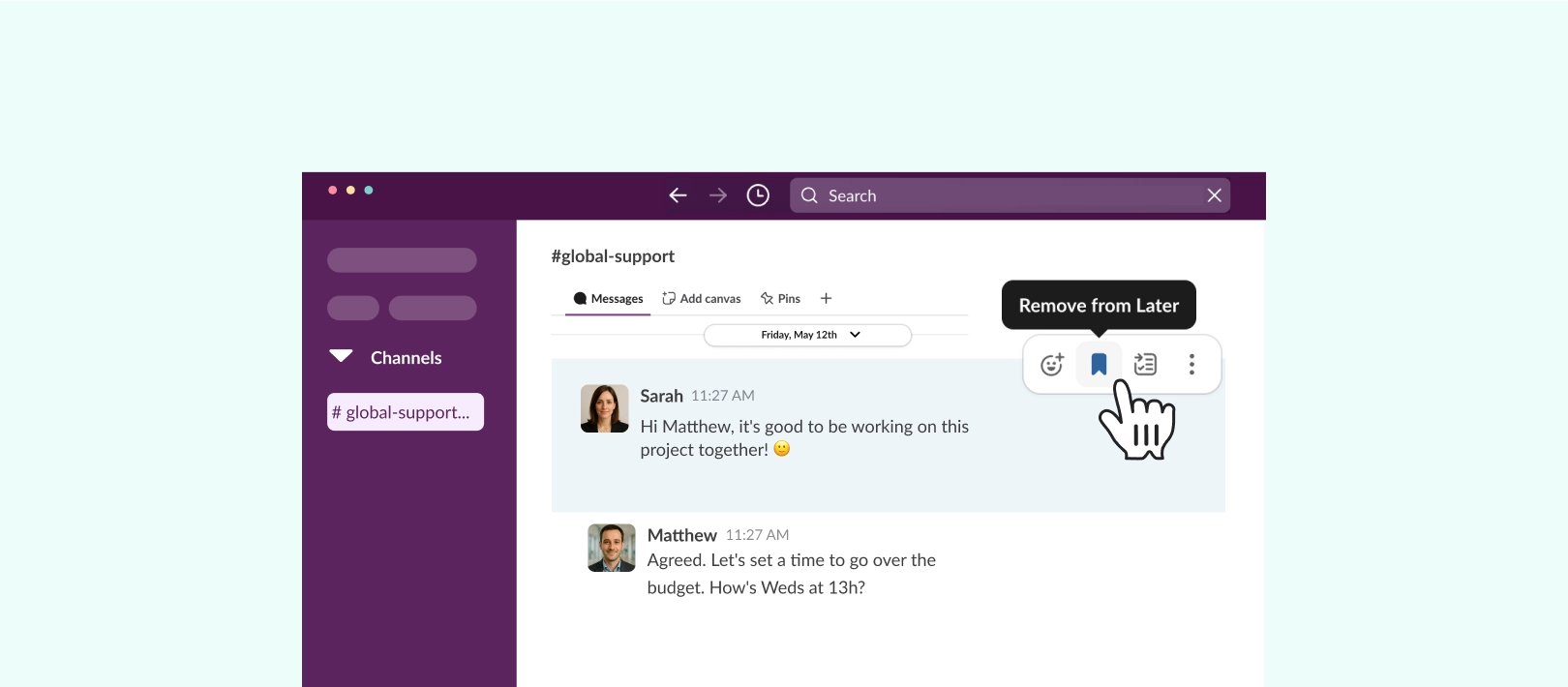 browse files in slack