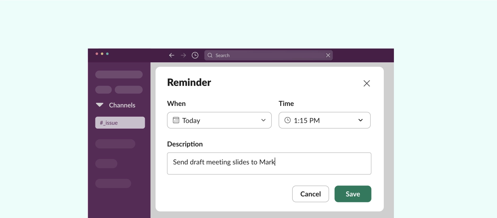 use the remind list in slack