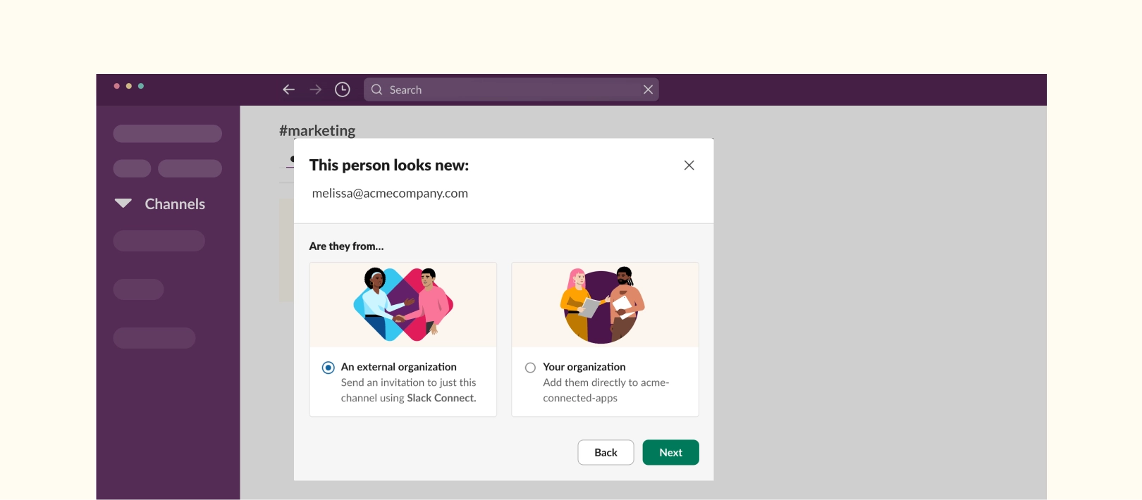 slack connect external collaboration invite