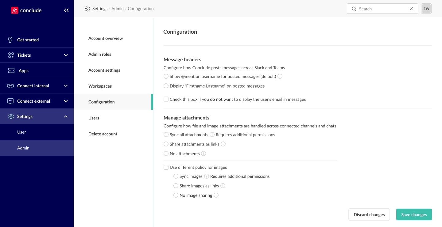 connect settings configure file image sharing