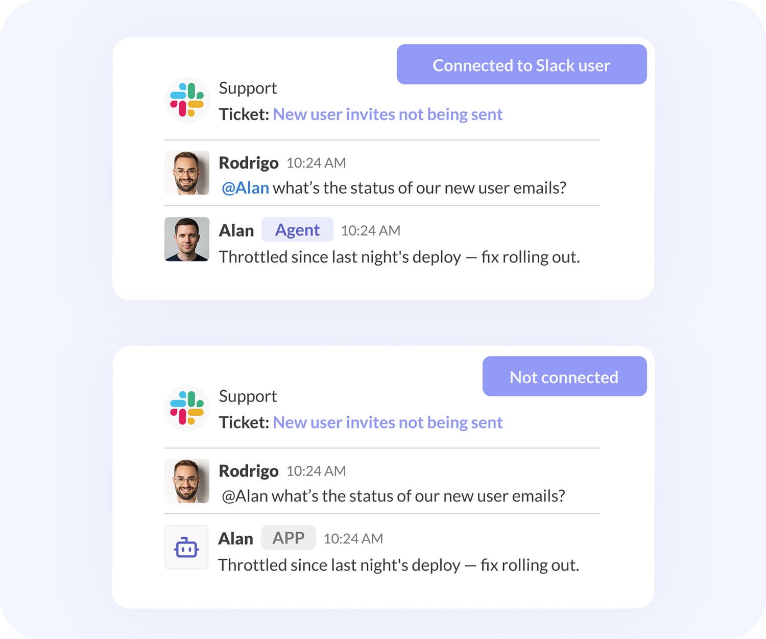 agent in slack channel