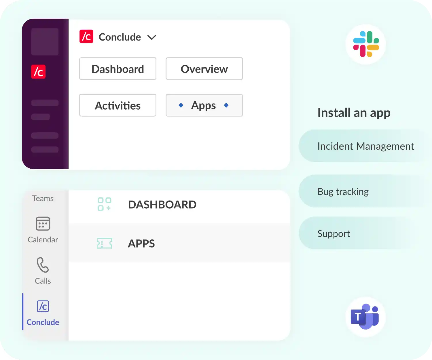 Apps for Slack and Teams for all types of tickets