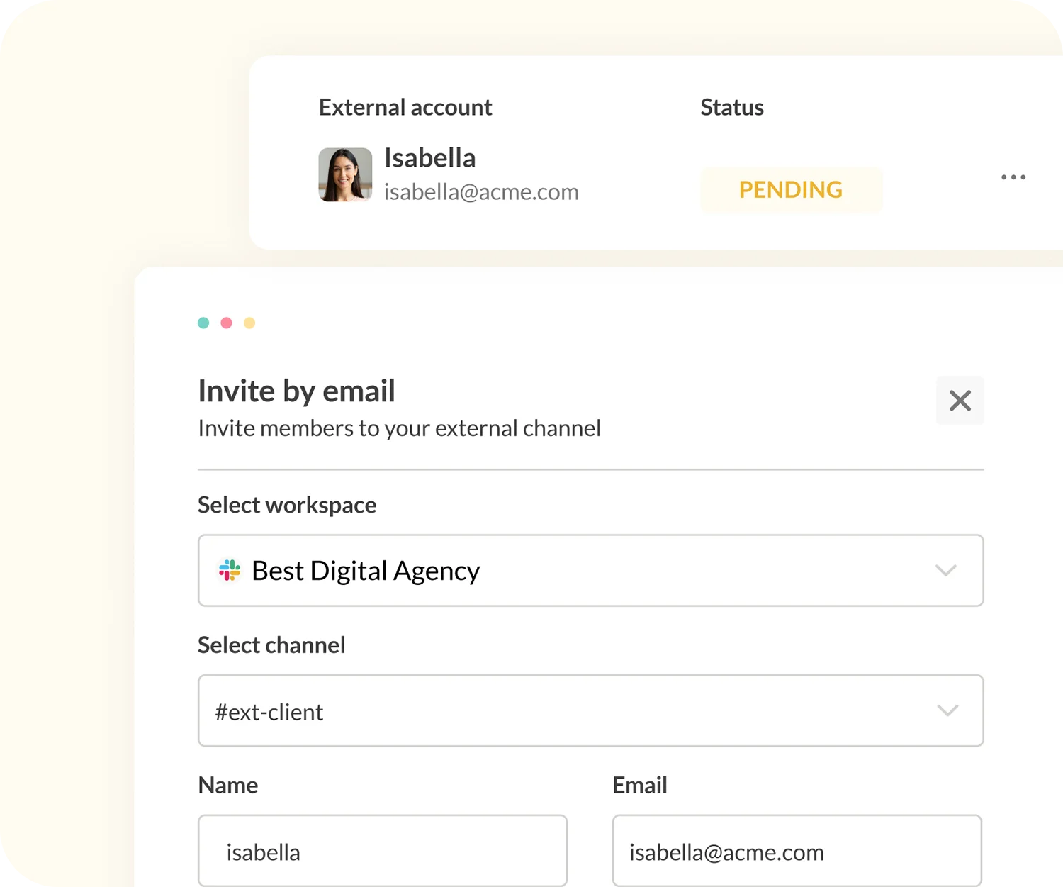connect channels on Slack and Teams