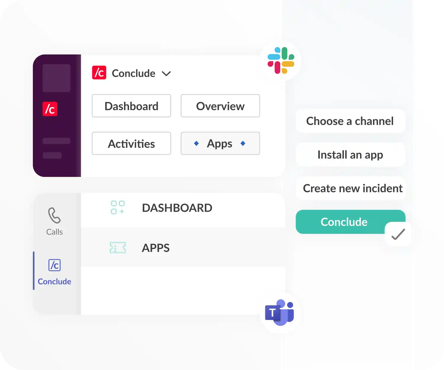 incident management solution slack and teams