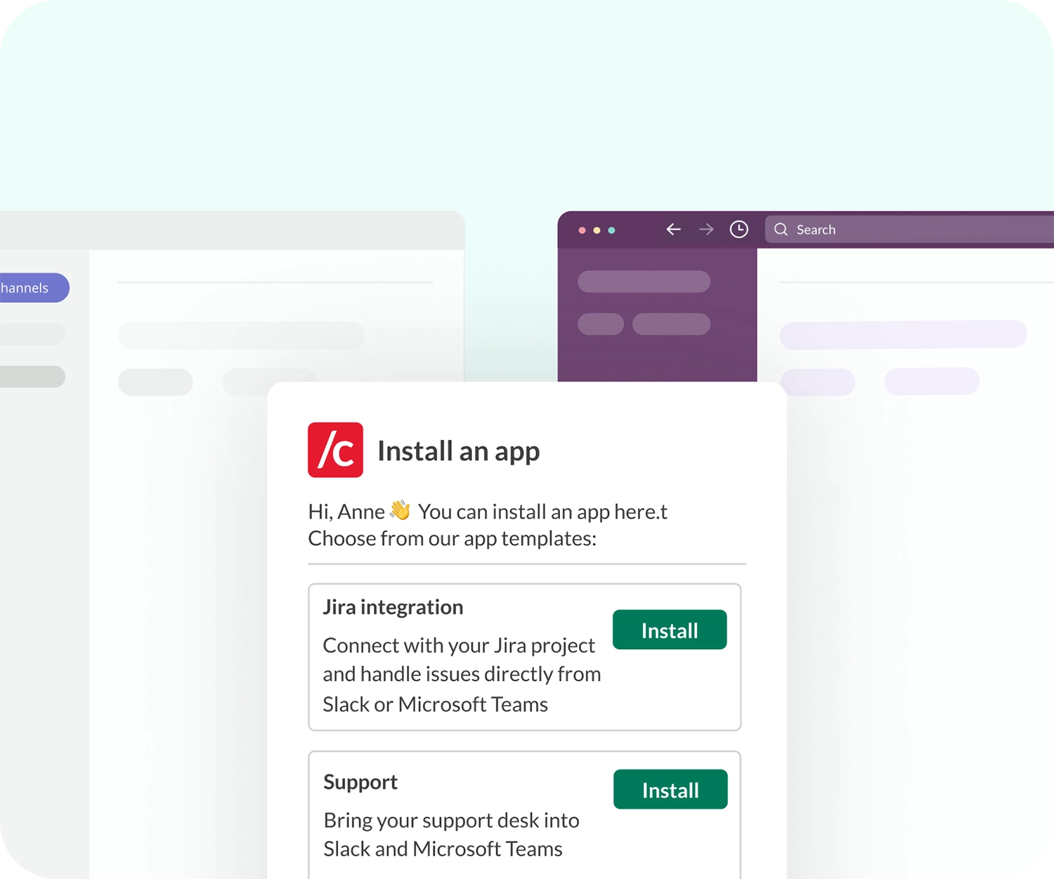 create jira ticket slack microsoft teams