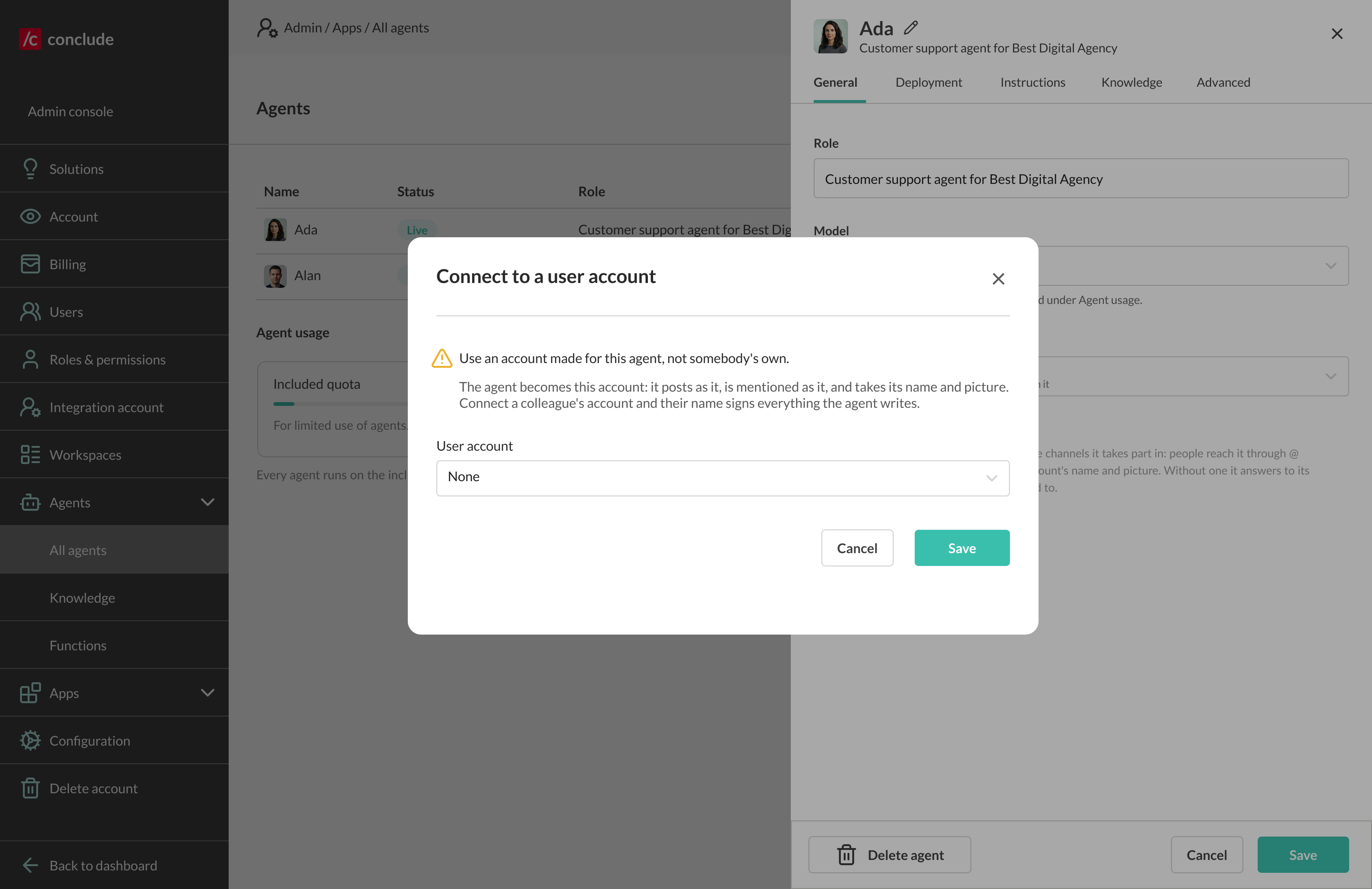 giving an ai teammate its own account so it can join channels