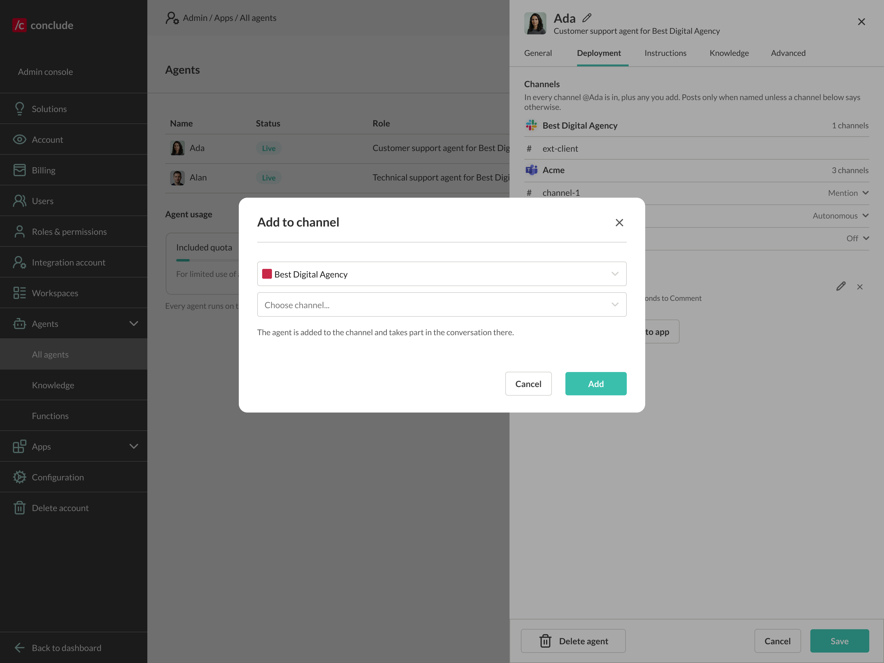 adding an ai teammate to a slack channel so it joins the conversation