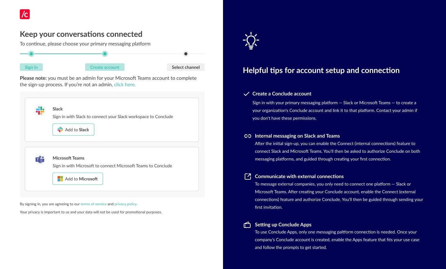 connecting to external companies