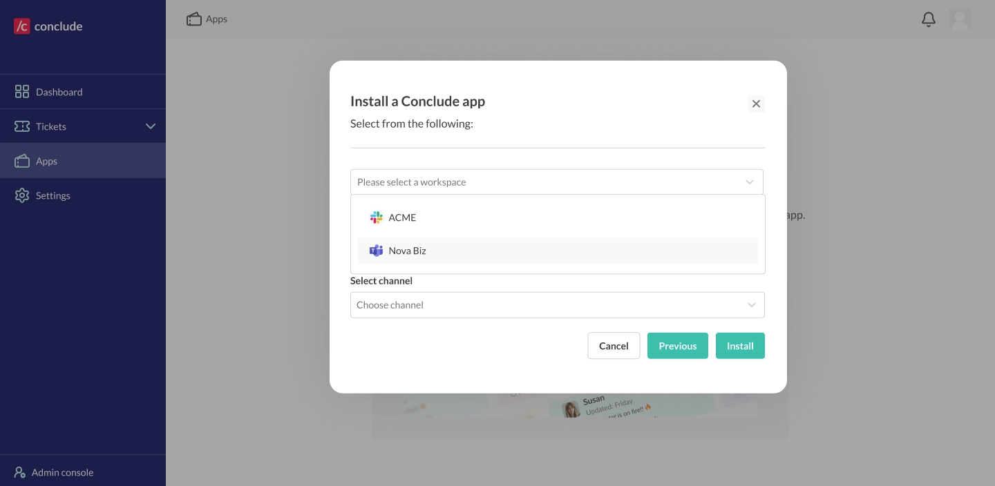 workspace team and channel