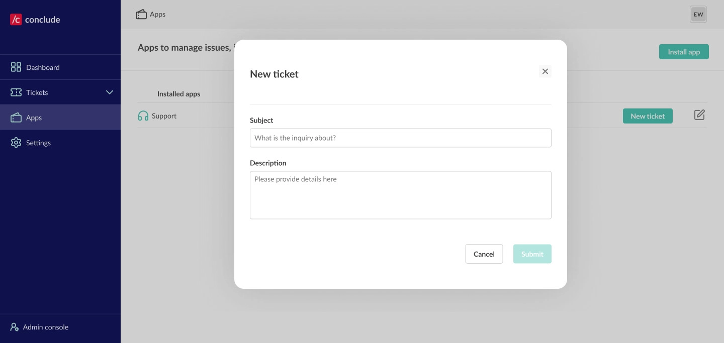 add ticket details