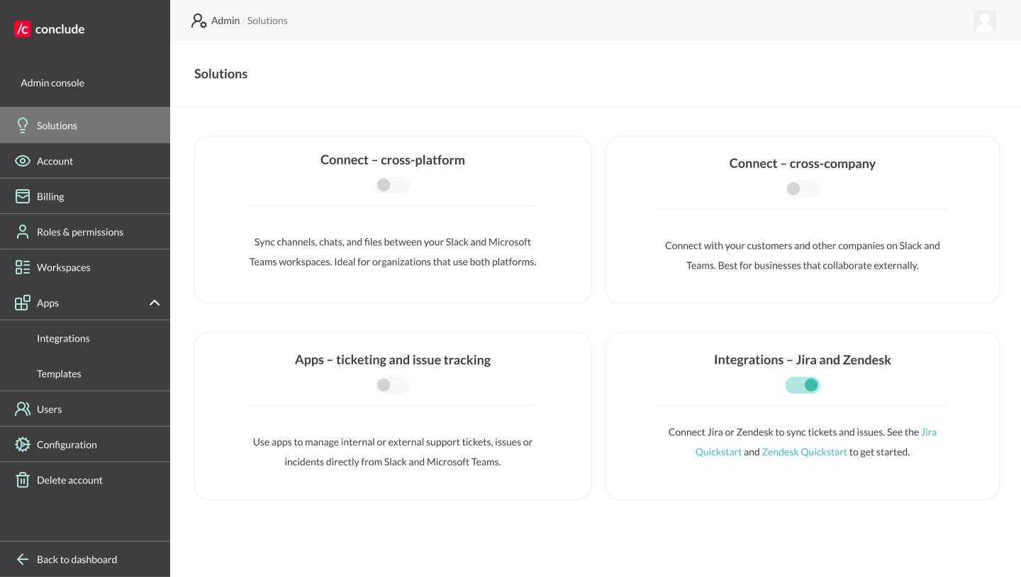 jira integration solutions page