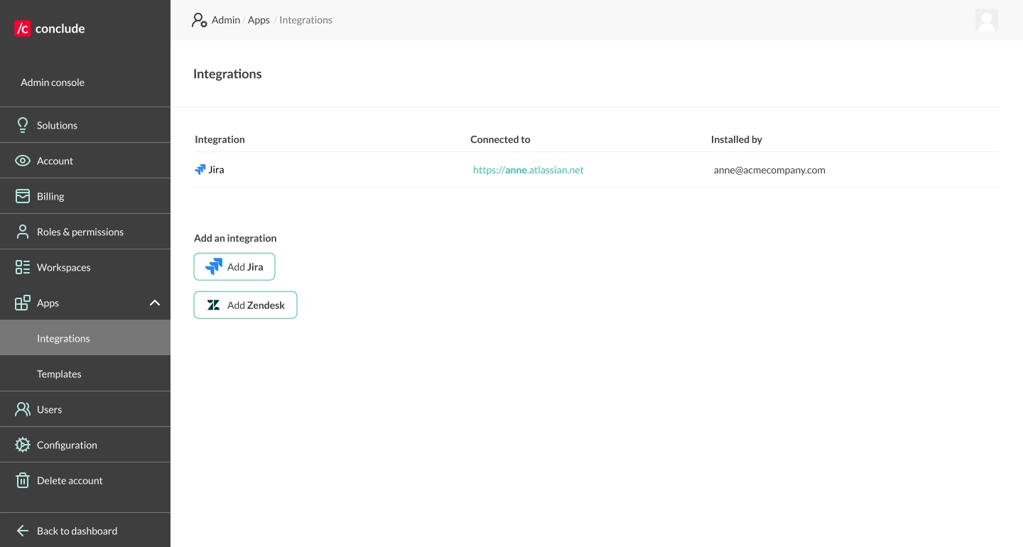 jira integration connected