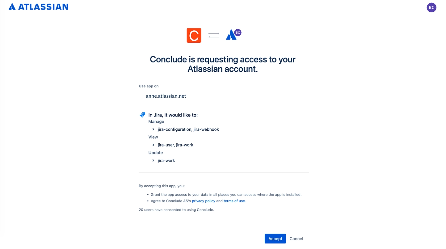 authorize atlassian integration