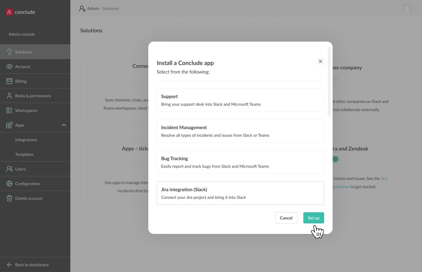 app template options
