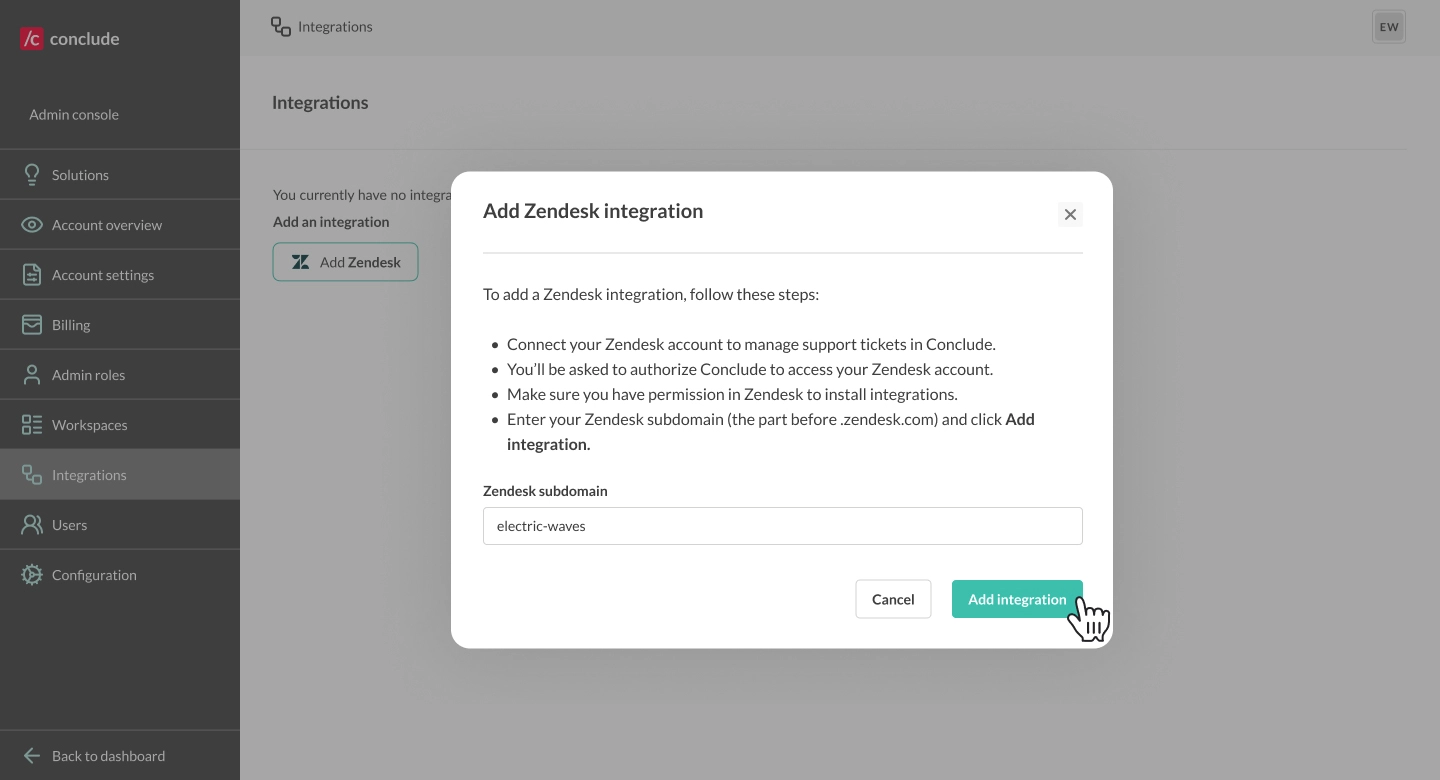 enter your zendesk subdomain
