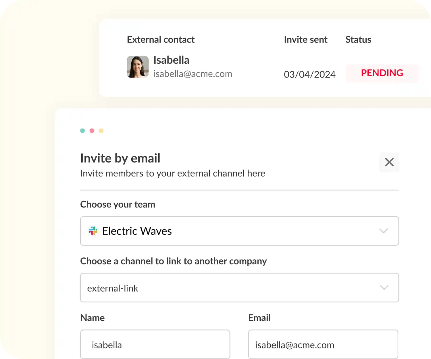 external collaboration solution slack teams